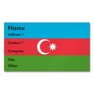Affärskort Magnet med Flagga Azerbajdzjan