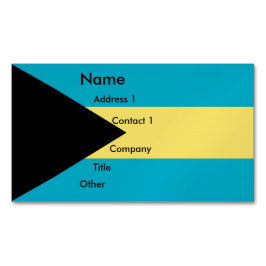 Affärskort Magnet med Flagga Bahamas