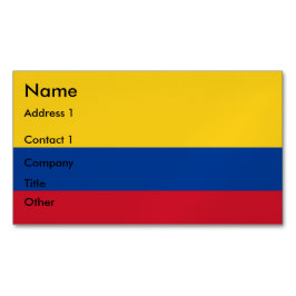 Affärskort Magnet med Flagga Colombia