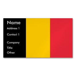 Affärskort Magnet med Flagga från Belgien