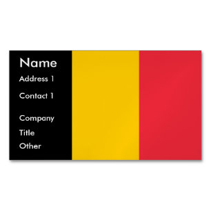 Affärskort Magnet med Flagga från Belgien