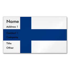 Affärskort Magnet med Flagga från Finland