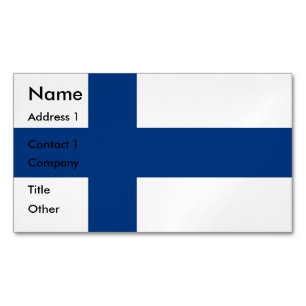 Affärskort Magnet med Flagga från Finland