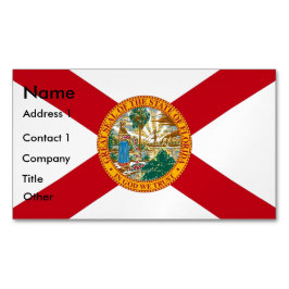 Affärskort Magnet med Flagga i Florida