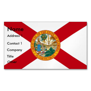 Affärskort Magnet med Flagga i Florida