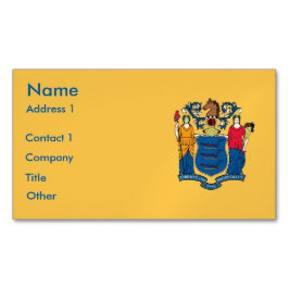 Affärskort Magnet med Flagga i New jersey