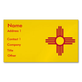 Affärskort Magnet med Flagga i New mexico