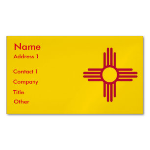 Affärskort Magnet med Flagga i New mexico