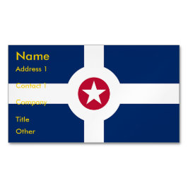 Affärskort Magnet med Flagga Indianapolis