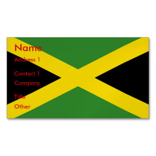Affärskort Magnet med Flagga Jamaica