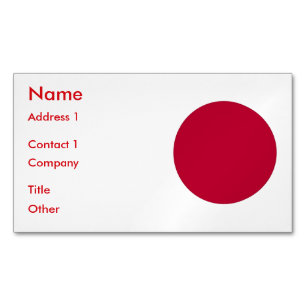 Affärskort Magnet med Flagga Japan