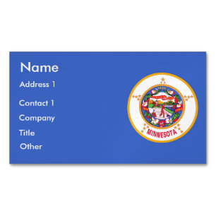 Affärskort Magnet med Flagga Minnesota
