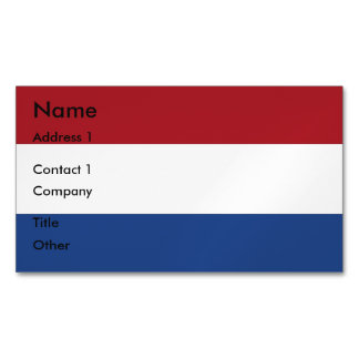 Affärskort Magnet med Flagga Nederländerna