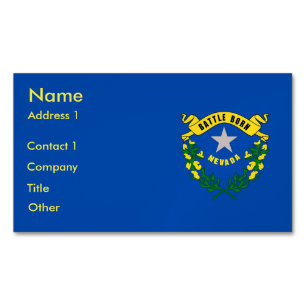Affärskort Magnet med Flagga Nevada