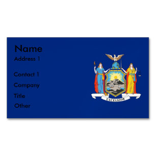 Affärskort Magnet med Flagga New York