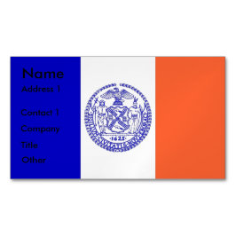 Affärskort Magnet med Flagga New York City