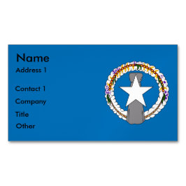 Affärskort Magnet med Flagga Nordmariana