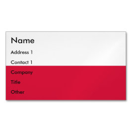 Affärskort Magnet med Flagga Polen