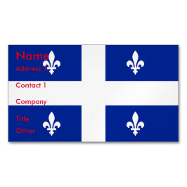 Affärskort Magnet med Flagga Quebec