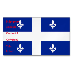 Affärskort Magnet med Flagga Quebec
