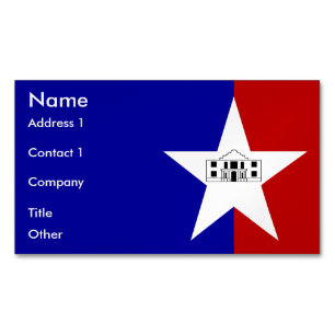 Affärskort Magnet med Flagga San Antonio
