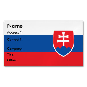 Affärskort Magnet med Flagga Slovakien