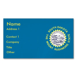 Affärskort Magnet med Flagga South Dakota
