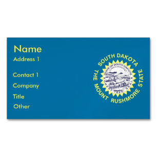 Affärskort Magnet med Flagga South Dakota