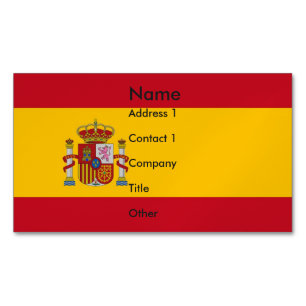 Affärskort Magnet med Flagga Spanien