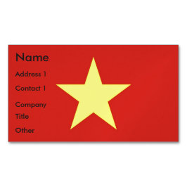 Affärskort Magnet med Flagga Vietnam