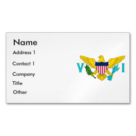 Affärskort Magnet med Flagga Virgin Island