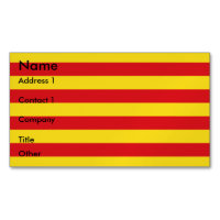 Affärskort Magnet med Kataloniens Flagga