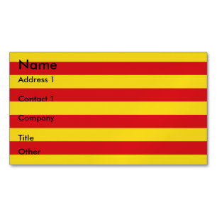 Affärskort Magnet med Kataloniens Flagga