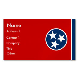 Affärskort Magnet med Tennessee-flagga