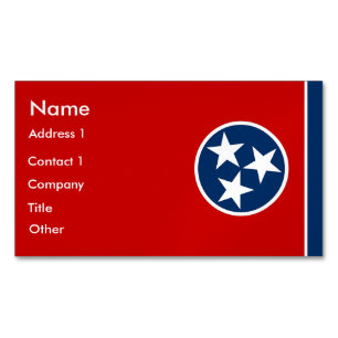 Affärskort Magnet med Tennessee-flagga