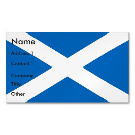 Affärskort Magnet with Flagga of Scotland, UK