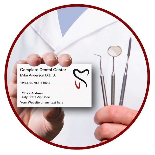 Affärskort-mall för Dentist Office Anpassningsbar Visitkort (Skapare uppladdad)