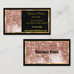 Affärskort Mauve Black Guld Gnistra
