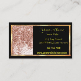 Affärskort Mauve Black Guld Gnistra