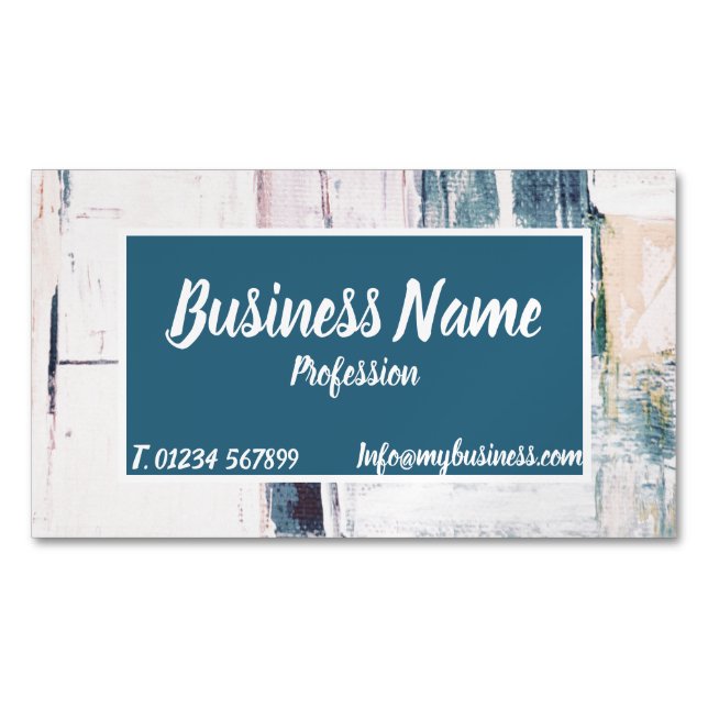 Affärskort med abstraktens bakgrund magnetiska visitkort (Framsida)