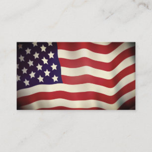 Affärskort med amerikanska flagga visitkort