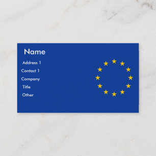 Affärskort med EU:s Flagga Visitkort