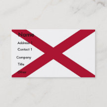 Affärskort med Flagga Alabama