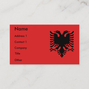 Affärskort med Flagga Albanien Visitkort