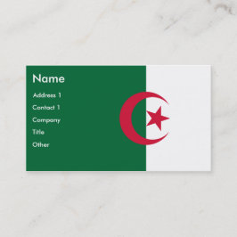 Affärskort med Flagga Algeriet Visitkort
