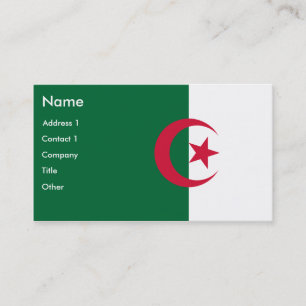 Affärskort med Flagga Algeriet Visitkort