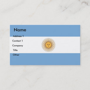 Affärskort med Flagga Argentina Visitkort