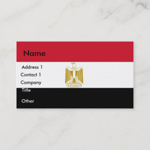 Affärskort med Flagga av Egypten Visitkort