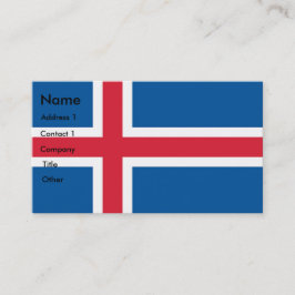 Affärskort med Flagga av Island Visitkort
