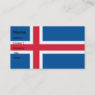 Affärskort med Flagga av Island Visitkort